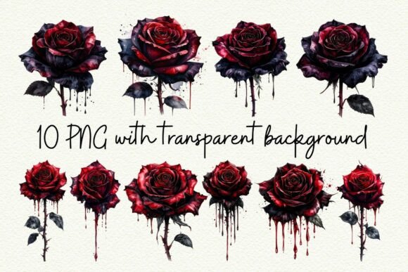 Download 10 Dark Rose PNG Dark Romance Clipart - Rose Collection
