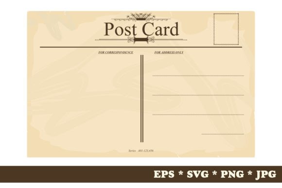 Download Vintage Postcard Reverse Template. - Postcard Collection